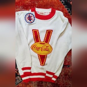 Vintage official Coca-Cola brand varsity sweater